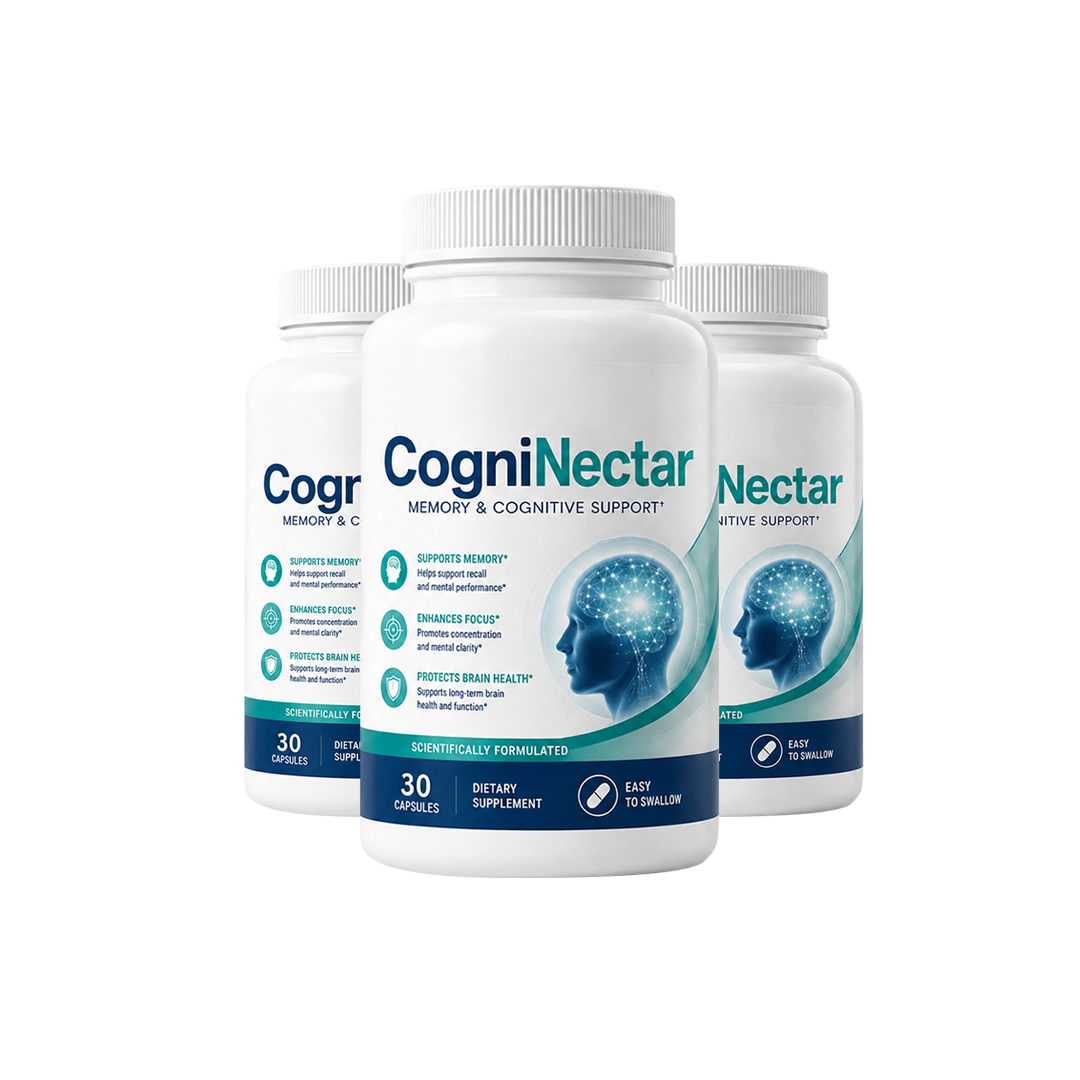 CogniNectar memory and cognitive support three-bottle package
